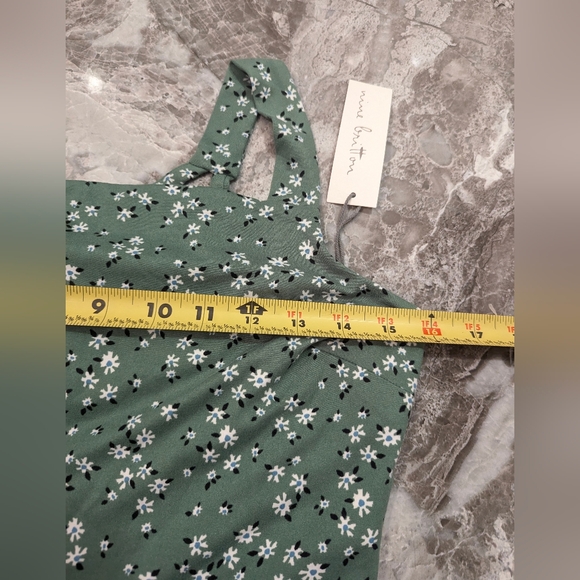 NWT Nine Britton Desiree Strappy green Floral Sleeveless Mini short Dress XSP - Picture 14 of 14